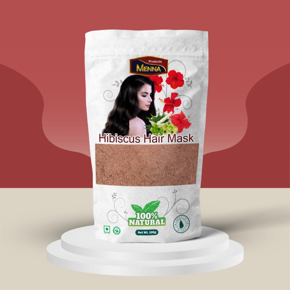 Menna Premium Hibiscus Hair Mask Powder (100g) – 100% Natural Hair Care - Image 3
