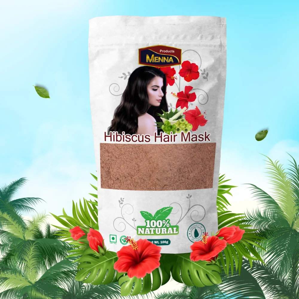 Menna Premium Hibiscus Hair Mask Powder (100g) – 100% Natural Hair Care - Image 5