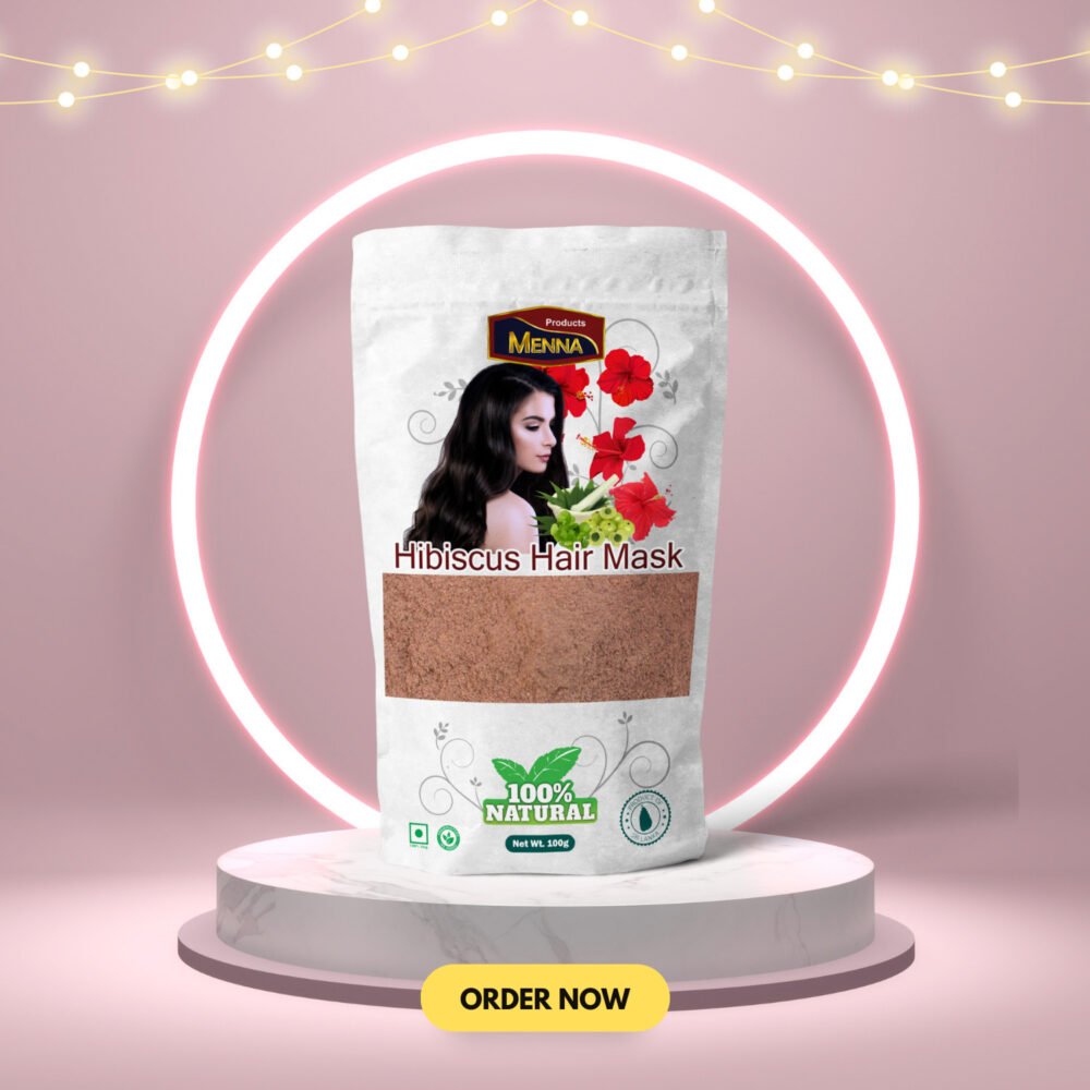 Menna Premium Hibiscus Hair Mask Powder (100g) – 100% Natural Hair Care - Image 4