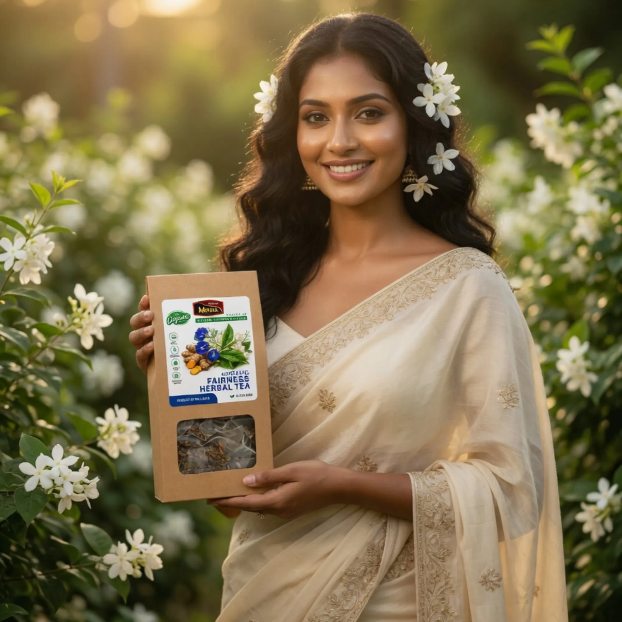 MENNA organic fairness herbal tea 40 tea bags skin glow blend made in sri lanka