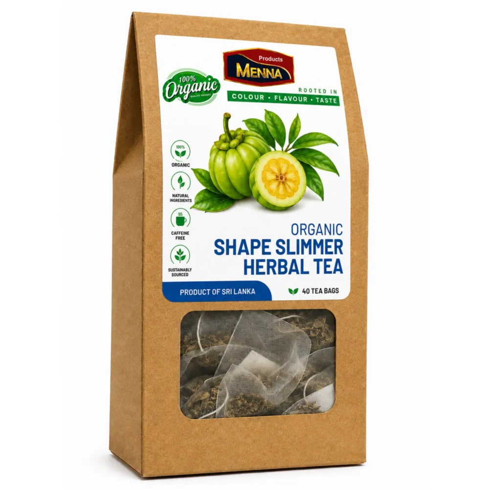 MENNA organic shape slimmer herbal tea 40 tea bags garcinia cambogia weight loss blend made in sri lanka
