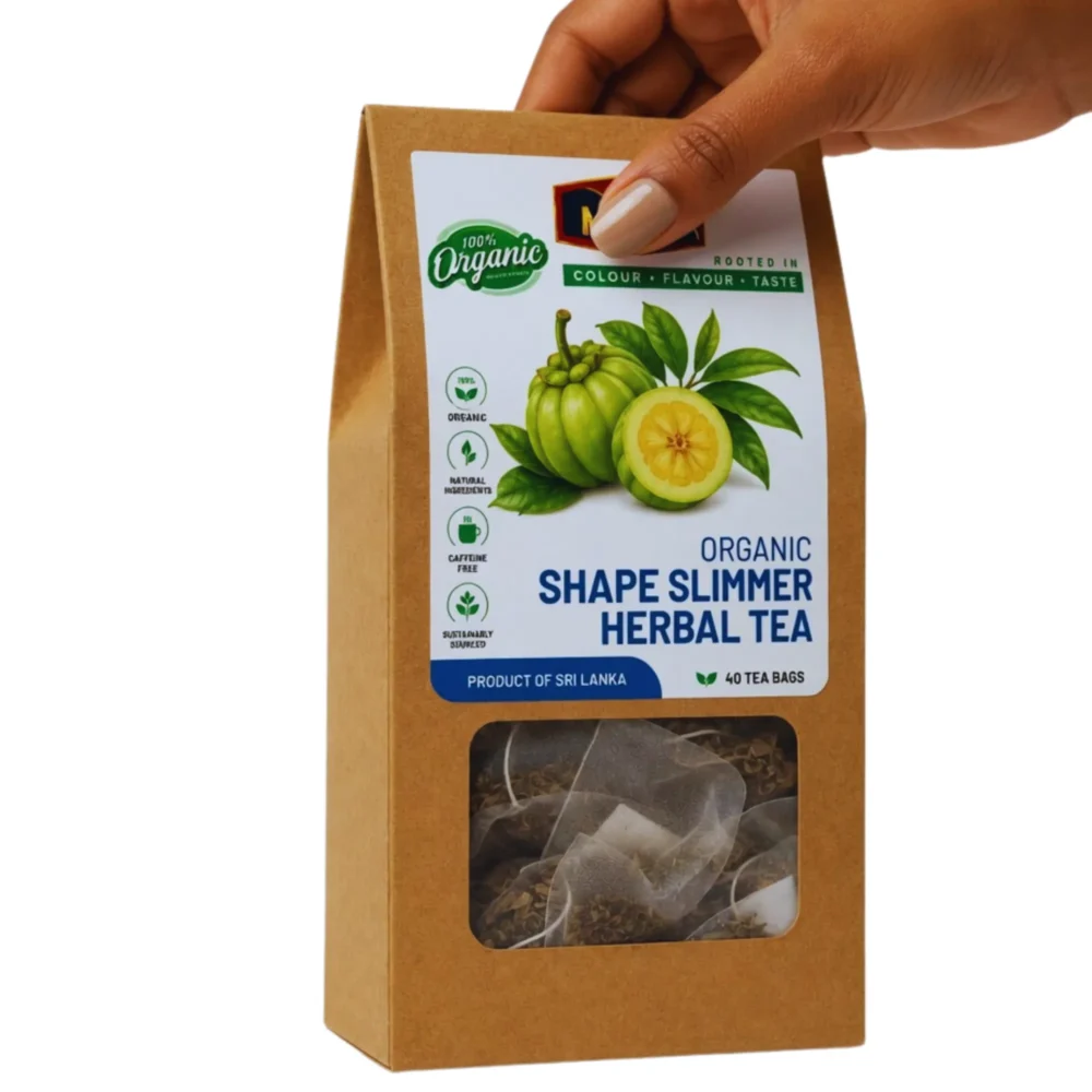 MENNA organic shape slimmer herbal tea 40 tea bags garcinia cambogia weight loss blend made in sri lanka